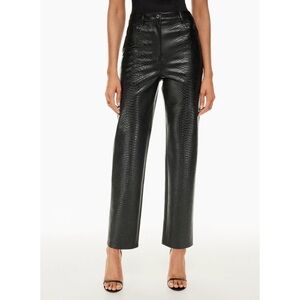Wilfred Melina Pant black python-embossed Vegan Leather size 8